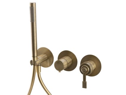 VERSI podomítková sprchová/vanová baterie s ruční sprchou, 2 výstupy, bronz