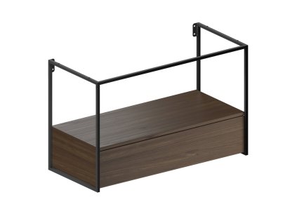 PURA konstrukce pod umyvadlo 102,6x46cm, černá mat/ořech