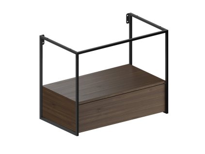 PURA konstrukce pod umyvadlo 82,6x46cm, černá mat/ořech