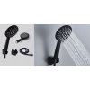 Sprchová hlavice - matná černá + držák a hadice