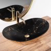 Umyvadlo na desku REA Royal In Black Marble Gold