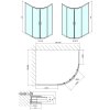 EASY čtvrtkruhová sprchová zástěna 1000x800mm, L/R, čiré sklo