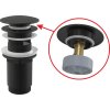 AlcaPlast A392BLACK Výpust umyvadlová click:clack 5:4, černá
