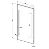 Zrcadlo s LED osvětlením 50x70cm, kolébkový vypínač