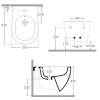 INFINITY bidet závěsný, 36,5x53cm, bílá mat