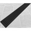 Sprchový žlab Mex včetně roštu Squares 100 cm, černá matná
