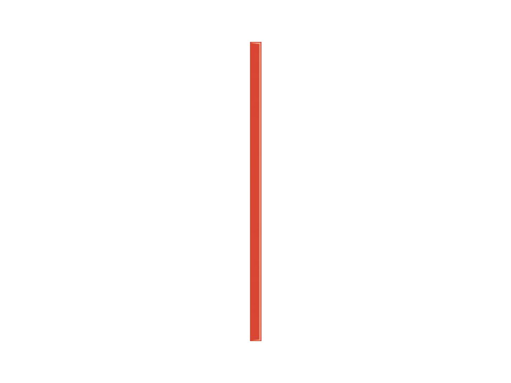 Ceramika Paradyz Dekorace Universální Listela Sklo Red 2,3x60 - 117630