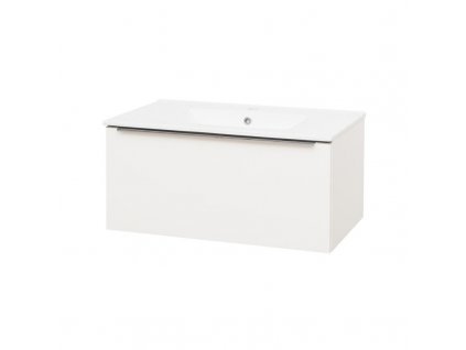 Mereo Mailo, koupelnová skříňka s keramickým umyvadlem 81 cm, bílá - CN516