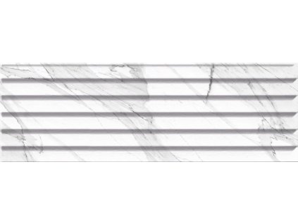 CARRARA obklad Relieve Stripe Blanco Brillo G 20x60 (1,20 m2) - CAR002