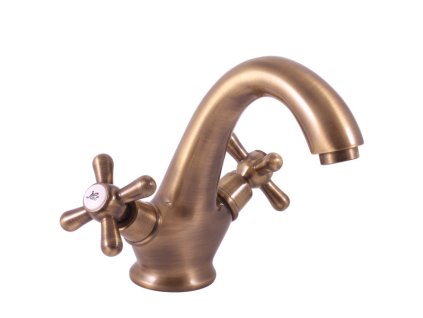 MORAVA RETRO - Umyvadlová baterie bez výpusti, Stará mosaz (Bronz) MK128.0SM, RAV Slezák (Barva Stará mosaz (Bronz), Rozměr 3,8")