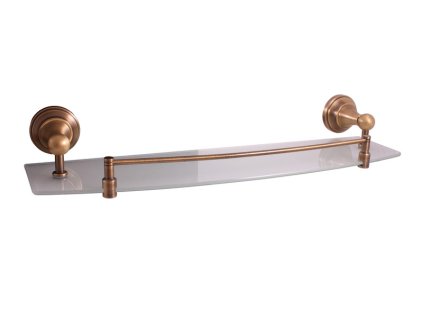 2788 1 morava retro koupelnovy doplnek policka sklenena 500 mm stara mosaz bronz mka0900 50sm rav slezak