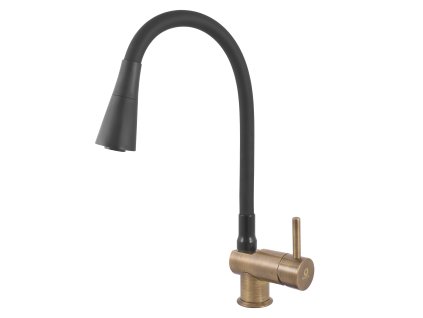 SEINA - Dřezová baterie s flexibilním ramínkem, Stará mosaz (Bronz) SE908.0/13SM, RAV Slezák (Barva Stará mosaz (Bronz), Rozměr 3,8")