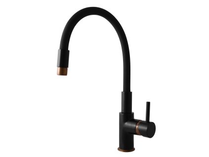 SEINA - Dřezová baterie s flexibilním ramínkem, Černá matná/Stará mosaz (Bronz) SE919.0/10CMATSM, RAV Slezák (Barva Černá matná/Stará mosaz (Bronz), Rozměr 3,8")