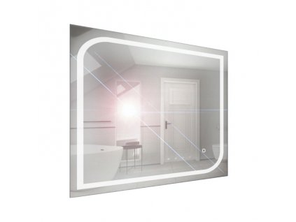 A-Interiéry Zrcadlo závěsné s pískovaným motivem a LED osvětlením Nika LED 6/80 - nika led 6-80