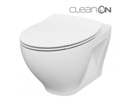 CERSANIT - SET 934 ZÁVĚSNÁ WC MÍSA MODUO CLEANON + WC SEDÁTKO DELFI SLIM SC EO (K701-147)