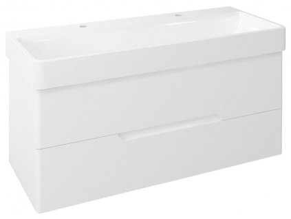 MEDIENA umyvadlová skříňka 117x50,5x48,5cm, bílá mat/bílá mat - MD120