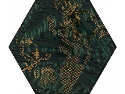 159969 31993 dekor intense tone green c heksagon sklo 19 8x17 1 1