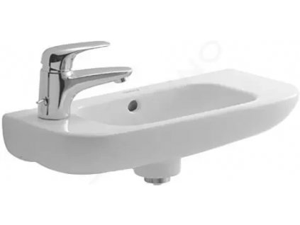 DURAVIT - D-Code Umývátko 500x220 mm, s přepadem, s otvorem pro baterii vlevo, bílá (07065000092)