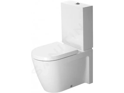 DURAVIT - Starck 2 Stojící WC kombi mísa, WonderGliss, bílá (21450900001)
