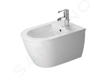 DURAVIT - Darling New Závěsný bidet, s 1 otvorem pro baterii, s WonderGliss, alpská bílá (22491500001)