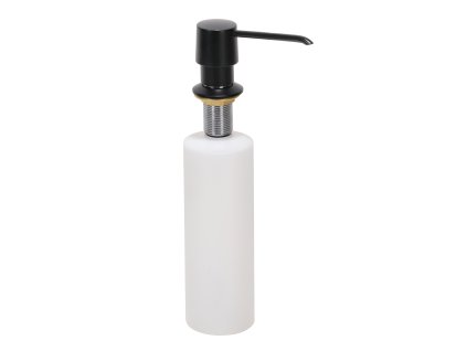 Integrovaný dávkovač mýdla, 470 ml, mosaz/plast, černý - 136109010
