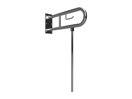 HELP: Sklopný úchyt ve tvaru U s opěrnou nohou a držákem TP 600 mm, nerez, lesk, bez krytky - 301102271N
