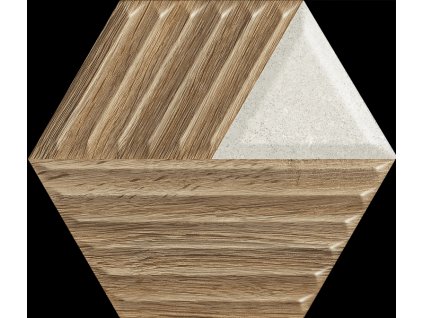 Ceramika Paradyz Obklad Woodskin Mix Heksagon Struktura C 19,8x17,1 - 157747