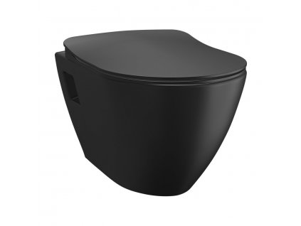 PAULA závěsná WC mísa, 35,5x50cm, černá mat - TP325-51SM