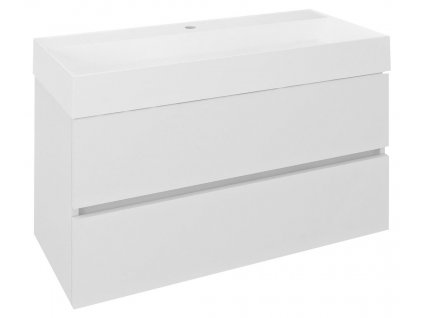ODETTA umyvadlová skříňka 95x50x43,5cm, bílá lesk - DT100-3030
