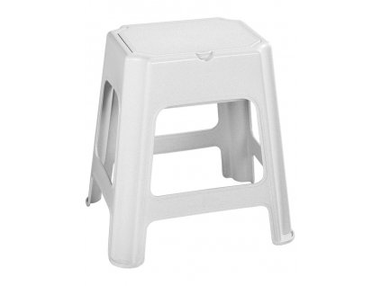Koupelnová stolička s úložným prostorem, bílá - 90902W