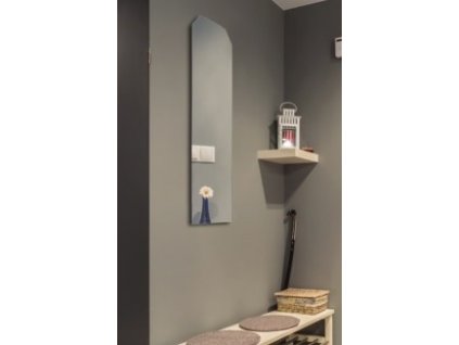 Amirro Zrcadlo na zeď do pokoje koupelny ložnice tvarové GRANÁT 30 x 90 cm - šestihran s fazetou 10 mm 930-06F
