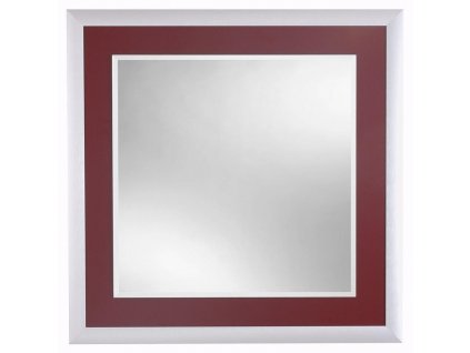 Zrcadlo na zeď chodbu do pokoje ložnice předsíně závěsné FENIX RED 69 x 69 cm s vínovým podkladem Lacobel 711-751
