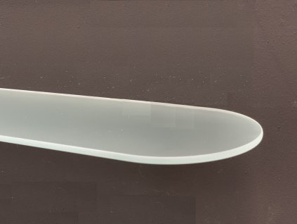 Amirro Oválná polička COVER 59 x 12 cm ze satinovaného skla, bez úchytů 100-081