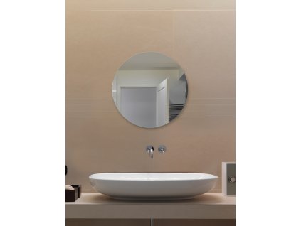 Amirro PURE RONDE kulaté zrcadlo na chodbu do předsíně nástěnné Ø 40 cm s leštěnou hranou do koupelny na zeď 710-167 PURE RONDE 40 411-309