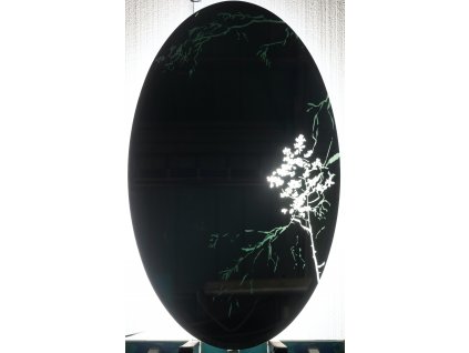 100 x 60 cm Borovice svítí jako měsíc  pískované zrcadlo, podsvícení 1/5 STOD007