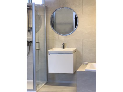 Amirro Zrcadlo do koupelny na zeď do pokoje do ložnice do předsíně na chodbu kulaté QUAMARIN - kruh pruměr 60cm s fazetou 25 mm SP60F