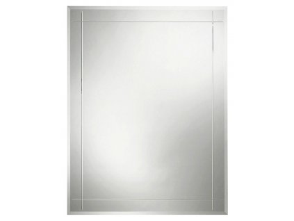 Amirro Fazetované zrcadlo na zeď do pokoje ložnice dekorativní LINEA - 70 x 90 cm s gravírovaným vzorem 480-008