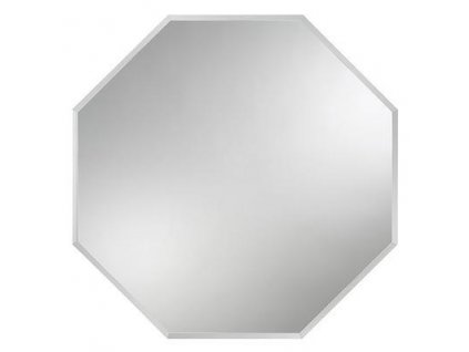 Amirro Zrcadlo na zeď do pokoje ložnice koupelny kulaté oválné tvarové DIAMANT 50 x 50 cm - osmihran s fazetou 10 mm 505-08F