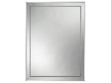 Amirro Zrcadlo na zeď do pokoje ložnice dekorativní s aplikacemi zdobené SALTO 60 x 80 cm s fazetovanými lištami 703-533