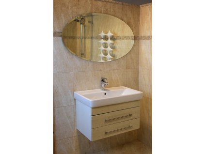 Zrcadlo na zeď do pokoje ložnice koupelny tvarové JASPIS 60 x 100 cm - elipsa s fazetou 20 mm 710-112