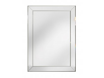 Amirro Zrcadlo na zeď do pokoje ložnice dekorativní UNO 60 x 80 cm s fazetovanými  lištami 711-188