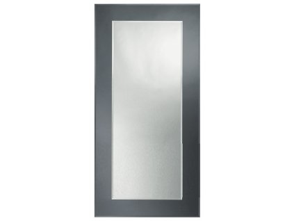 Fazetované zrcadlo na zeď do pokoje ložnice dekorativní TOMÁŠ 50 x 120 cm s šedým zrcadlovým podkladem 712-178