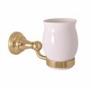 Držák kartáčků keramika zlato Koupelnový doplněk MORAVA RETRO, Barva: zlatá - MKA0201Z