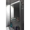 Amirro Zrcadlo na zeď dveře chodbu do pokoje ložnice koupelny předsíně ORION WHITE 60 x 80 cm s LED osvětlením a podsvícenou poličkou 411-583