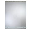 Amirro Zrcadlo na zeď dveře chodbu do pokoje ložnice koupelny předsíně ORION WHITE 60 x 80 cm s LED osvětlením a podsvícenou poličkou 411-583