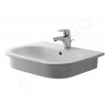 DURAVIT - D-Code Umyvadlo zápustné, 545x435 mm, s přepadem, s otvorem pro baterii, bílá (0337540000)