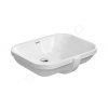 DURAVIT - D-Code Umyvadlo zápustné 560x400 mm, s přepadem, bez otvoru pro baterii, bílá (0338560000)