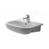 DURAVIT - D-Code Umyvadlo zápustné 550x440 mm, s 1 otvorem pro baterii, alpská bílá (0339550000)