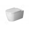 DURAVIT - ME by Starck Závěsné WC se sedátkem SoftClose, Rimless, s WonderGliss, bílá (45290900A11)