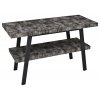 TWIGA umyvadlový stolek 120x72x50 cm, černá mat/štípaný kámen - VC453-120-9
